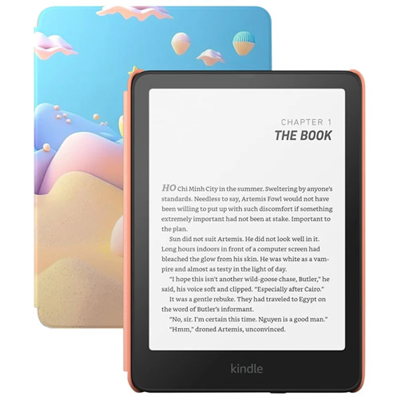 Liseuse numérique à écran tactile pour enfants de 7 po et 16 Go Kindle Paperwhite d'Amazon avec étui (SA568B) - Étoile de mer