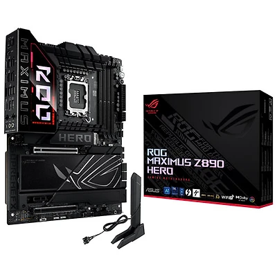 Carte mère ROG MAXIMUS Z890 HERO Wi-Fi ATX DDR5 d'ASUS avec LGA 1851 d'Intel pour processeurs Core Ultra d'Intel (série 2)