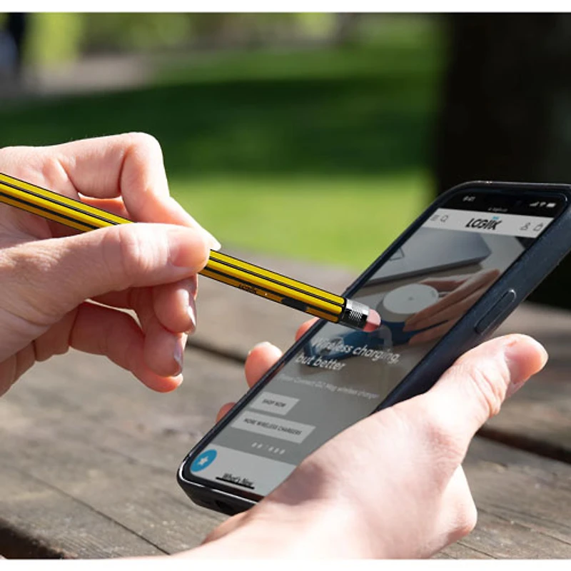Stylet à deux pointes Precision Pencil Note de LOGiiX pour iPad (LGX-13826) - Jaune/Noir