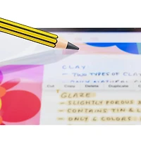 Stylet à deux pointes Precision Pencil Note de LOGiiX pour iPad (LGX-13826) - Jaune/Noir