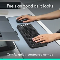 Clavier et souris optique Bluetooth POP de Logitech - Graphite/Blanc cassé - Anglais