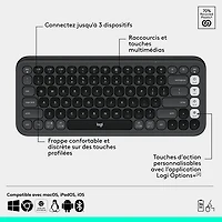 Logitech POP Bluetooth Optical Keyboard & Mouse Combo - Graphite/Off-White - English