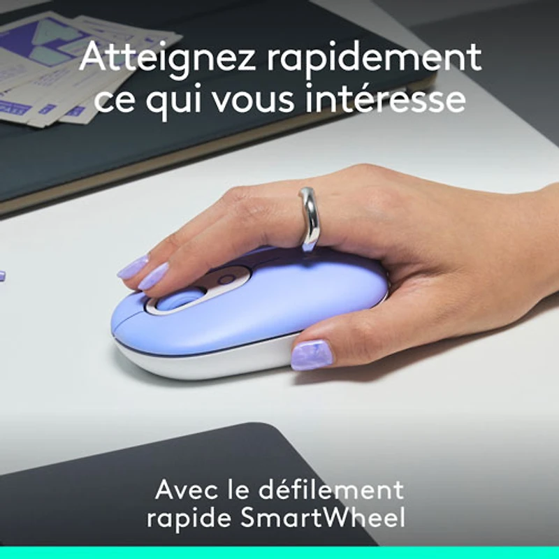 Logitech POP Mouse Bluetooth Optical Mouse - Lilac