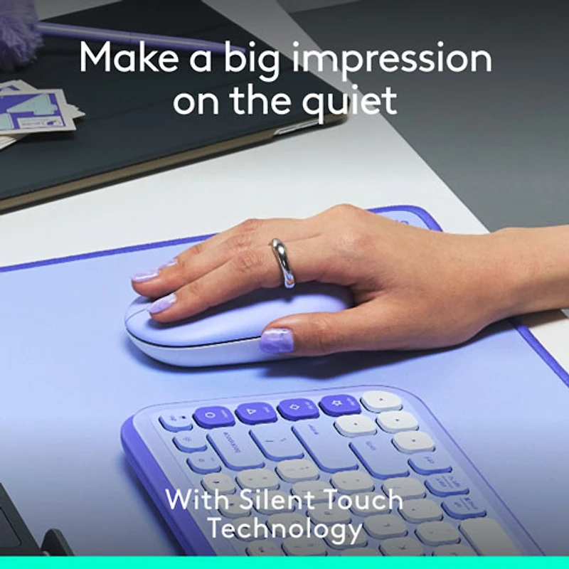 Logitech POP Mouse Bluetooth Optical Mouse - Lilac