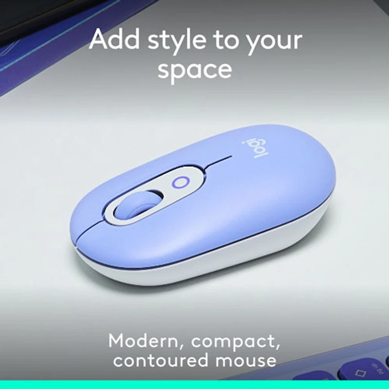 Logitech POP Mouse Bluetooth Optical Mouse - Lilac