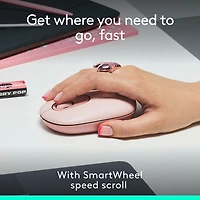 Souris optique Bluetooth POP Mouse de Logitech - Rose