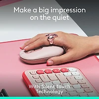 Souris optique Bluetooth POP Mouse de Logitech - Rose