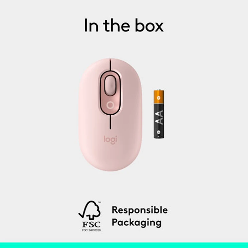 Souris optique Bluetooth POP Mouse de Logitech - Rose