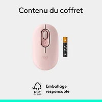 Souris optique Bluetooth POP Mouse de Logitech - Rose