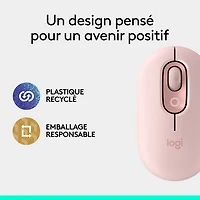 Souris optique Bluetooth POP Mouse de Logitech - Rose