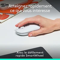 Souris optique Bluetooth POP Mouse de Logitech - Blanc cassé