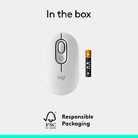 Souris optique Bluetooth POP Mouse de Logitech - Blanc cassé