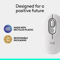 Souris optique Bluetooth POP Mouse de Logitech - Blanc cassé