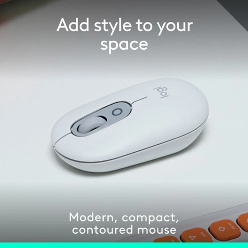 Souris optique Bluetooth POP Mouse de Logitech - Blanc cassé