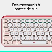 Clavier Bluetooth POP Icon Keys de Logitech - Rose/Blanc cassé - Anglais