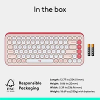 Clavier Bluetooth POP Icon Keys de Logitech - Rose/Blanc cassé - Anglais