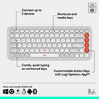 Clavier Bluetooth POP Icon Keys de Logitech - Orange/Blanc cassé - Anglais