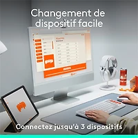 Clavier Bluetooth POP Icon Keys de Logitech - Orange/Blanc cassé - Anglais