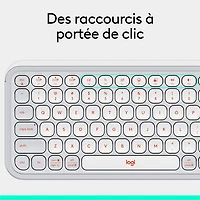 Clavier Bluetooth POP Icon Keys de Logitech - Orange/Blanc cassé - Anglais