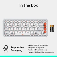 Clavier Bluetooth POP Icon Keys de Logitech - Orange/Blanc cassé - Anglais