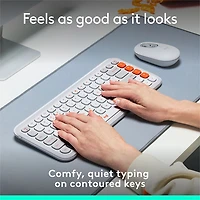 Clavier Bluetooth POP Icon Keys de Logitech - Orange/Blanc cassé - Anglais