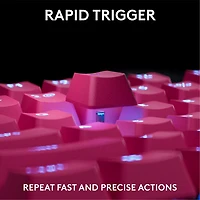 Logitech G PRO X Tenkeyless Rapid Backlit RGB Magnetic Analog Switches Gaming Keyboard -Magenta- Bilingual