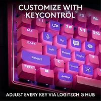 Logitech G PRO X Tenkeyless Rapid Backlit RGB Magnetic Analog Switches Gaming Keyboard -Magenta- Bilingual