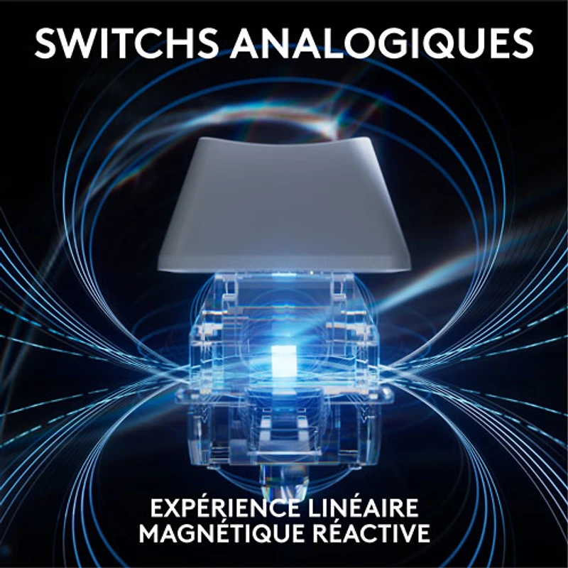 Logitech G PRO X Tenkeyless Rapid Backlit RGB Magnetic Analog Switches Gaming Keyboard - White- Bilingual