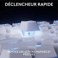 Logitech G PRO X Tenkeyless Rapid Backlit RGB Magnetic Analog Switches Gaming Keyboard - White- Bilingual