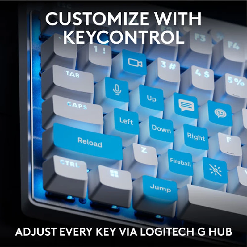 Logitech G PRO X Tenkeyless Rapid Backlit RGB Magnetic Analog Switches Gaming Keyboard - White- Bilingual