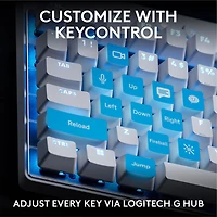 Logitech G PRO X Tenkeyless Rapid Backlit RGB Magnetic Analog Switches Gaming Keyboard - White- Bilingual