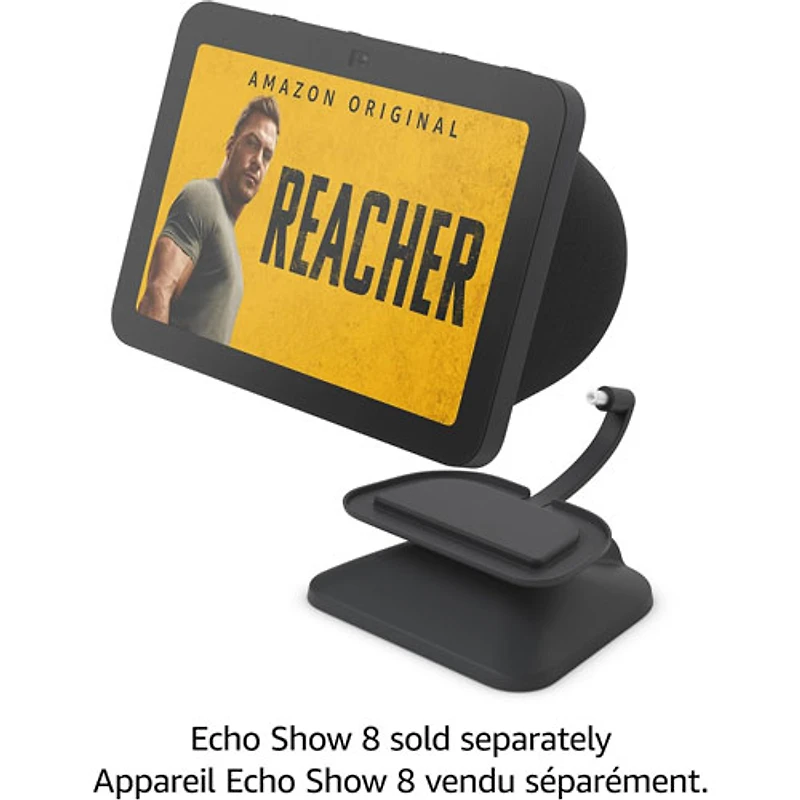 Echo Show 8 (3rd Gen) Adjustable Stand with USB-C Charging Port - Charcoal