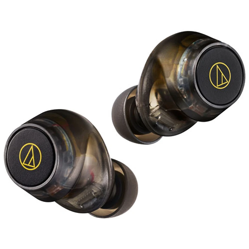 Écouteurs boutons 100 % sans fil à suppression du bruit d'Audio-Technica - Noir translucide