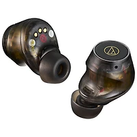 Écouteurs boutons 100 % sans fil à suppression du bruit d'Audio-Technica - Noir translucide