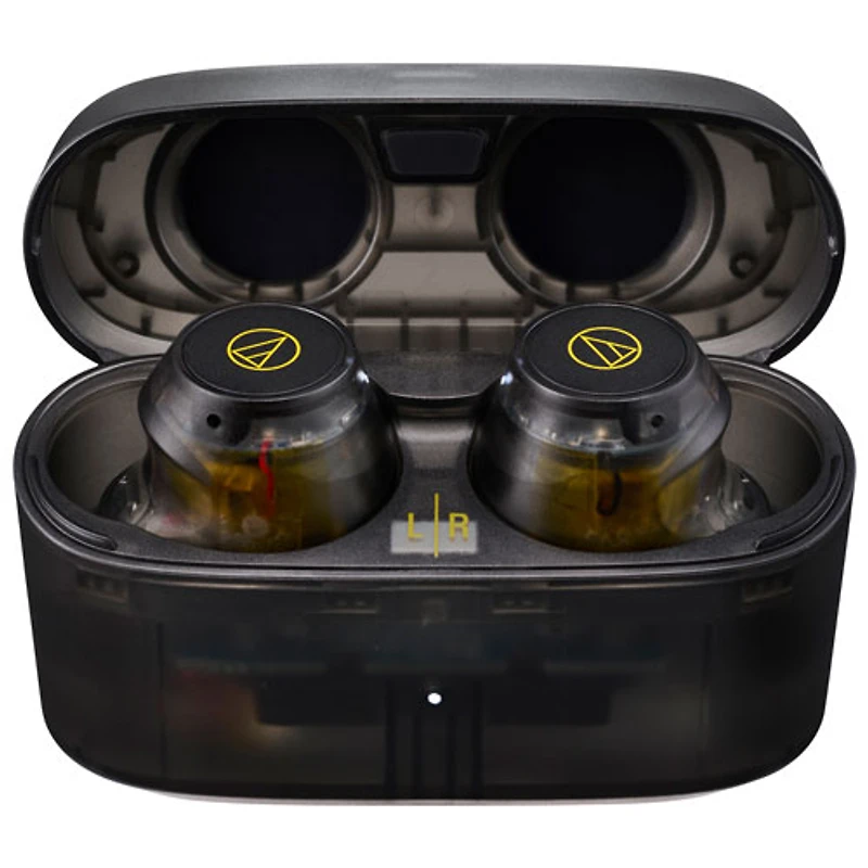 Écouteurs boutons 100 % sans fil à suppression du bruit d'Audio-Technica - Noir translucide