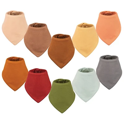 Tiny Twinkle Kaffle Bandana Drool Bib - 3 to 12 Months - 10 Pack - Unisex