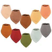Tiny Twinkle Kaffle Bandana Drool Bib - 3 to 12 Months - 10 Pack - Unisex