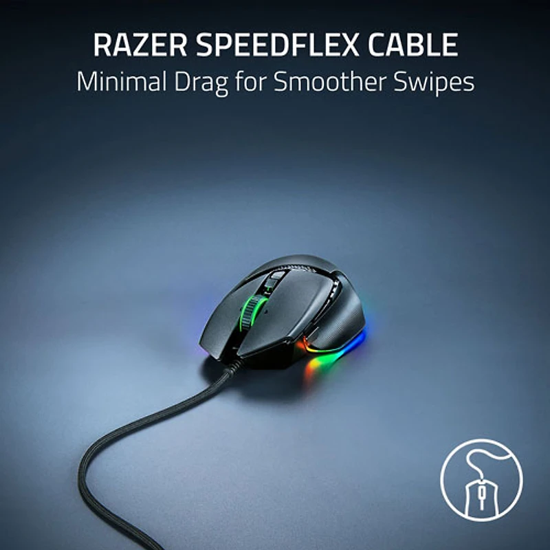 Souris de jeu optique de 35 000 ppp Basilisk V3 de Razer - Noir