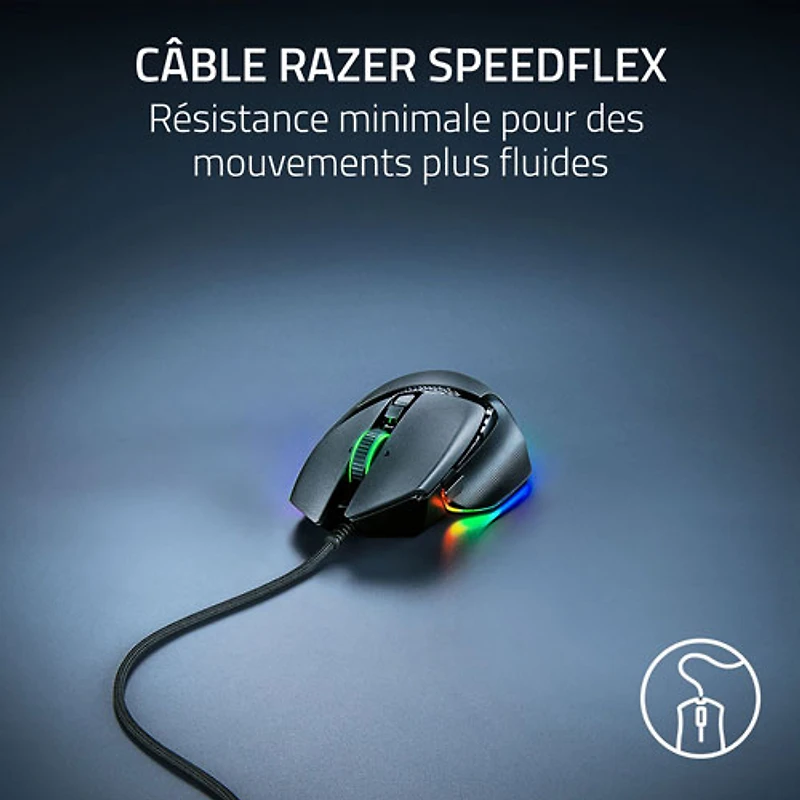 Souris de jeu optique de 35 000 ppp Basilisk V3 de Razer - Noir