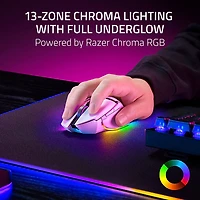 Souris de jeu sans fil de 35 000 ppp Basilisk V3 Pro de Razer - Blanc