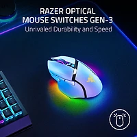 Souris de jeu sans fil de 35 000 ppp Basilisk V3 Pro de Razer - Blanc