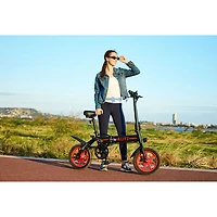GoPowerBike GoBlitz Foldable Electric City Bike (350W Motor / up to 48km Battery Range / 32km/h Top Speed)- Black