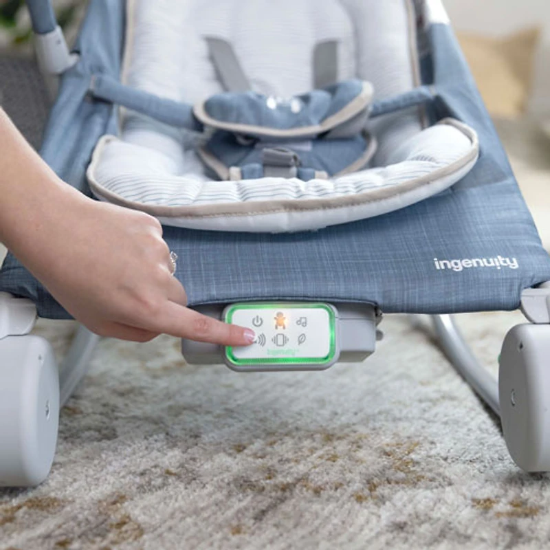 Ingenuity Happy Belly Rock-to-Bounce Massage Seat - Chambray