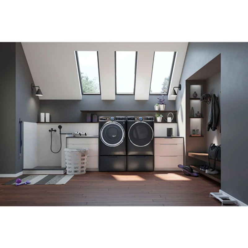 GE 28" Laundry Pedestal (GFP1528PTDS) - Carbon Graphite