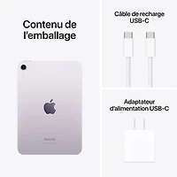 iPad mini 8,3 po 128 Go avec Wi-Fi d'Apple (7e génération) - Violet