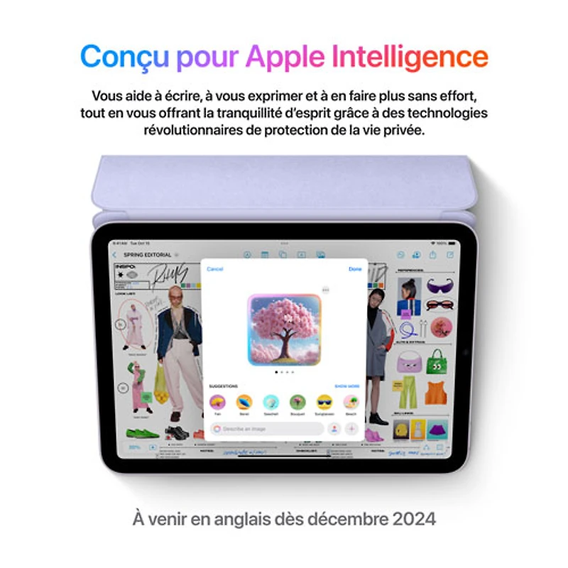 iPad mini 8,3 po 128 Go avec Wi-Fi d'Apple (7e génération) - Violet