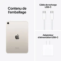 iPad mini 8,3 po 256 Go avec Wi-Fi & 5G (7e génération) d'Apple - Comète