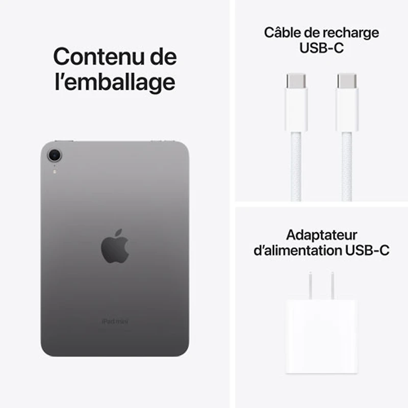iPad mini 8,3 po 512 Go avec Wi-Fi (7e génération) d'Apple - Gris cosmique