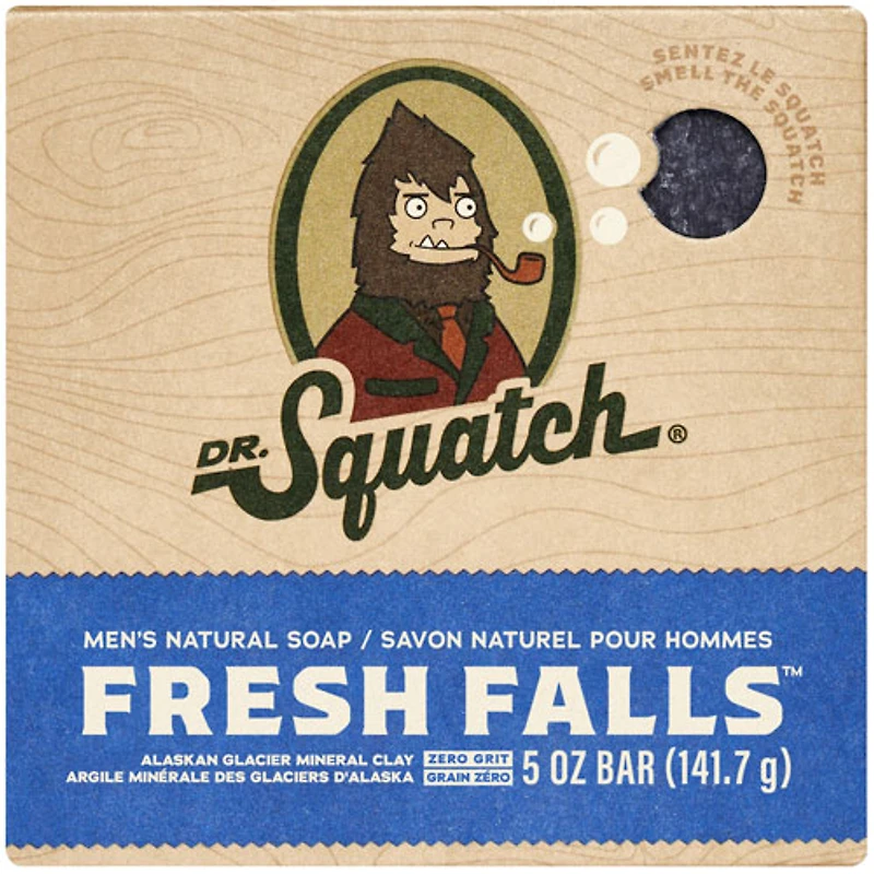 Pain de savon naturel pour hommes de Dr Squatch - Fresh Falls
