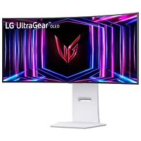 Moniteur de jeu panoramique FreeSync G-Sync DELO incurvé WQHD 240 Hz de 34 po UltraGear de LG avec temps de réponse de 0,03 ms gris à gris (34GS95QE-W)